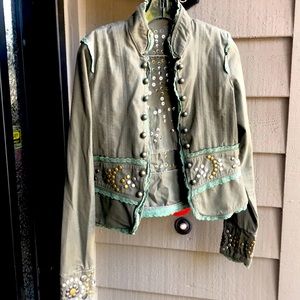 DKNY sizeS linen midi skirt maching cotton jacket